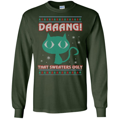 Cat Lovers T-shirt Daaang! That Sweaters Ugly Forest Green