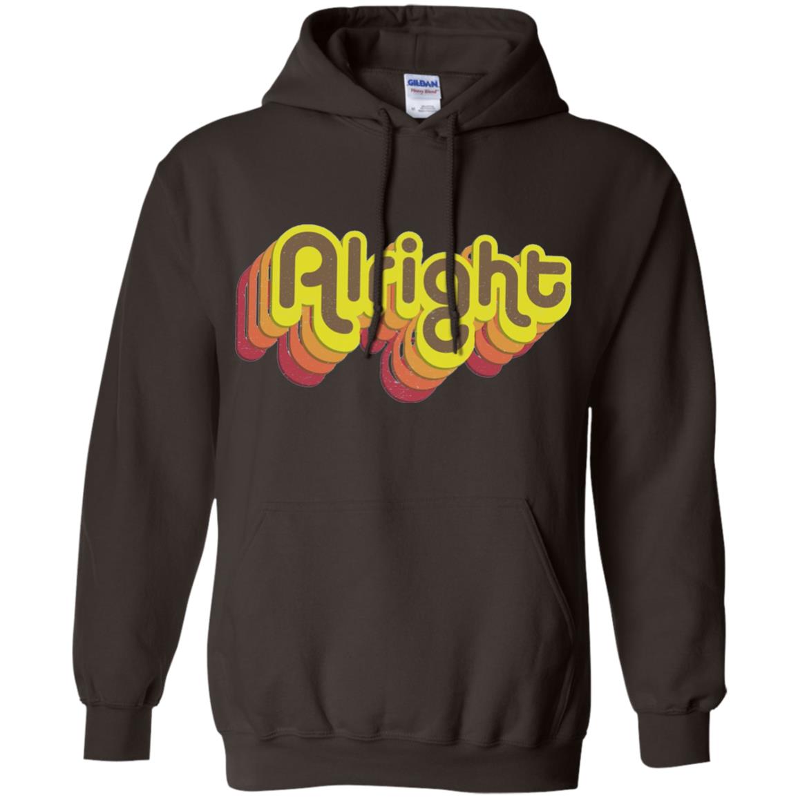 Alright Alright Shirt Funny Retro 70s Dark Chocolate