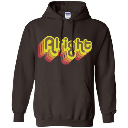 Alright Alright Shirt Funny Retro 70s Dark Chocolate