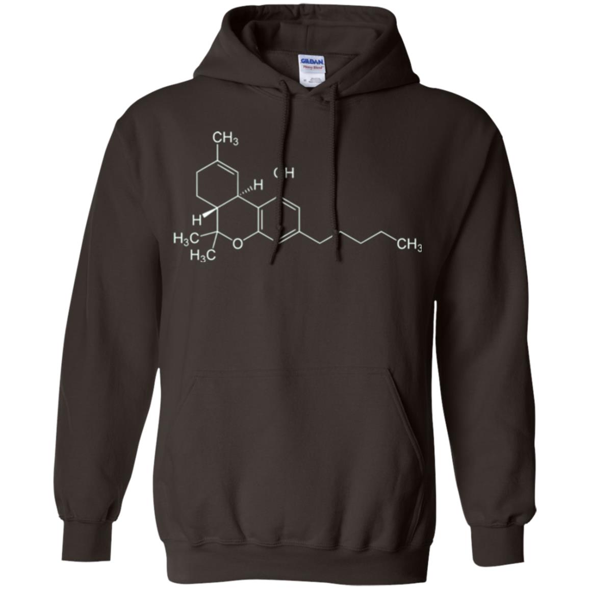 Chemistry T-shirt Molecule Tetrahydrocannabinol Dark Chocolate