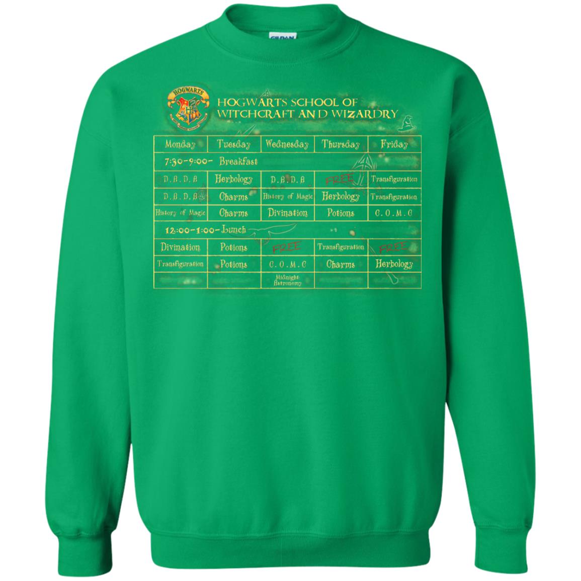 Harry's Schedule Harry Potter Shirt Irish Green