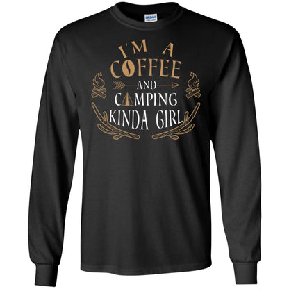 I'm A Coffee And Camping Kinda Girl Shirt Black