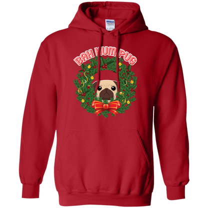 Christmas T-Shirt Bah Hum Pug Red