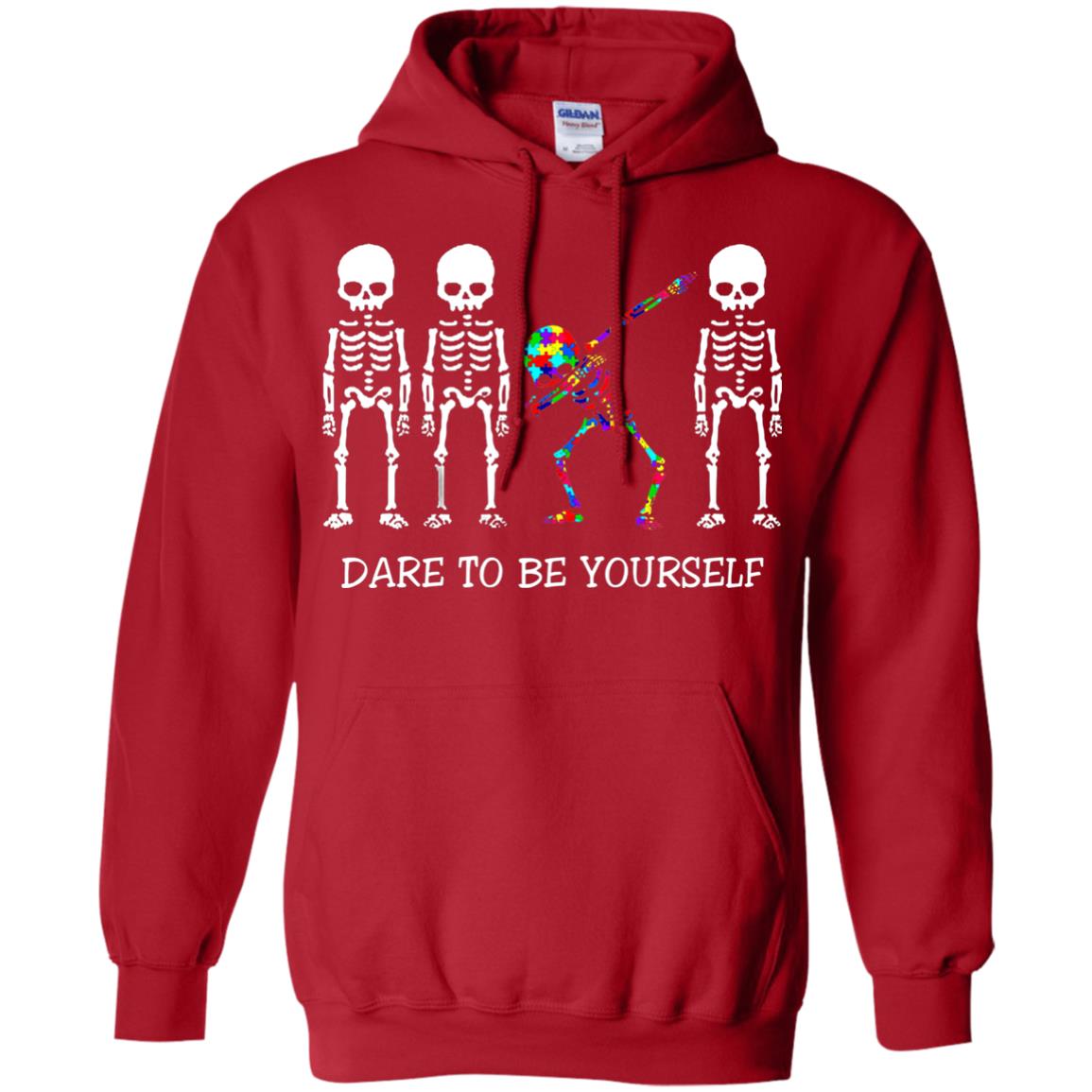 Dare To Be Yourself Autism Awareness T-shirt Red