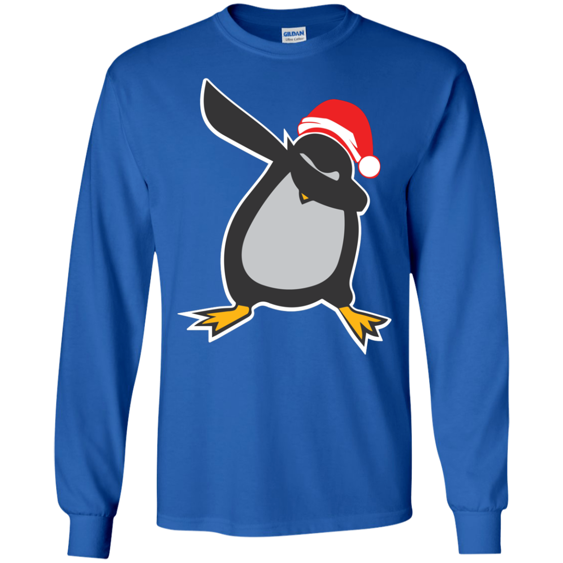 Christmas T-Shirt Dabbing Penguin Royal