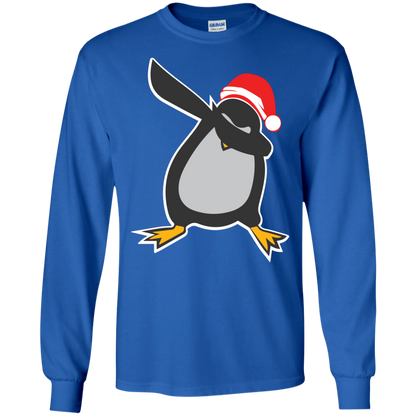Christmas T-Shirt Dabbing Penguin Royal