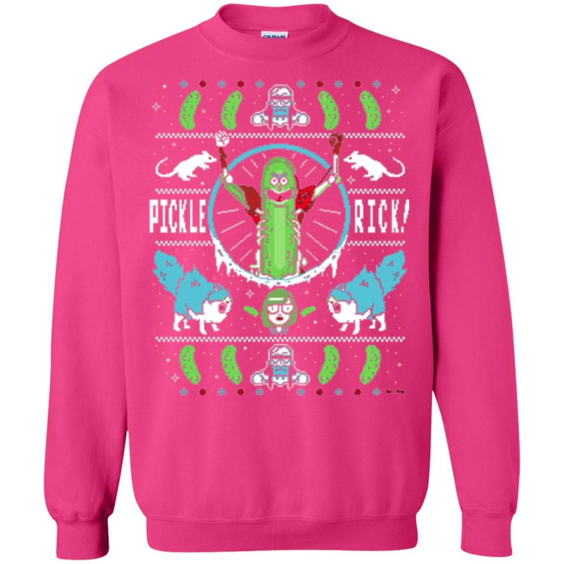Rick And Morty T-shirt Festive Pickle Rick Heliconia
