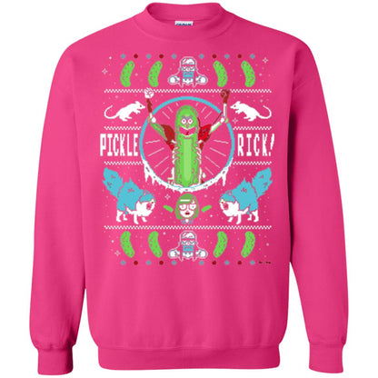 Rick And Morty T-shirt Festive Pickle Rick Heliconia