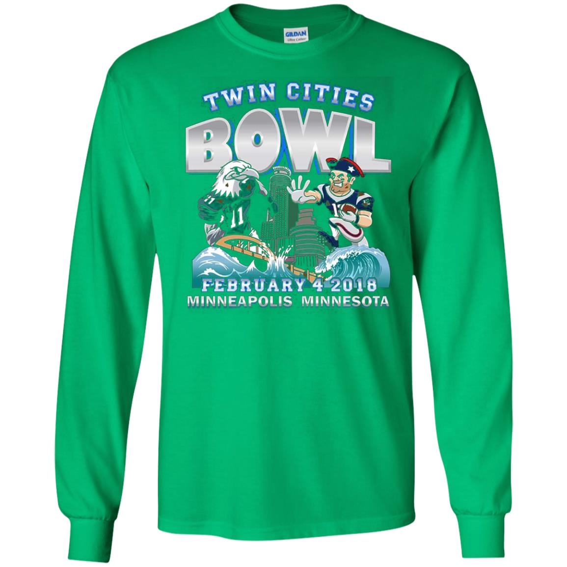 Football Lover T-shirt Twin Cities Bowl Irish Green