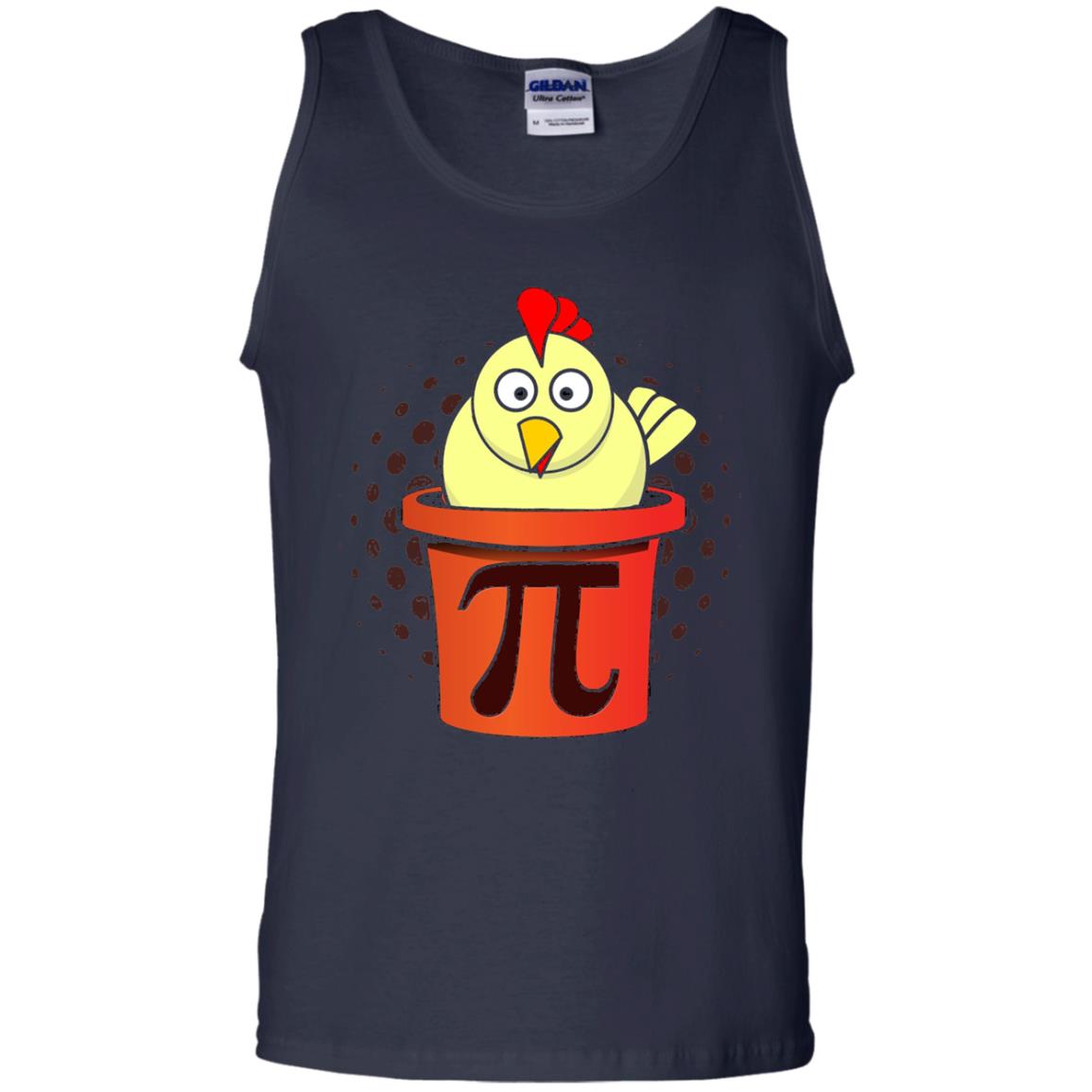 Chicken Pot Pi Funny Math T-shirt Navy