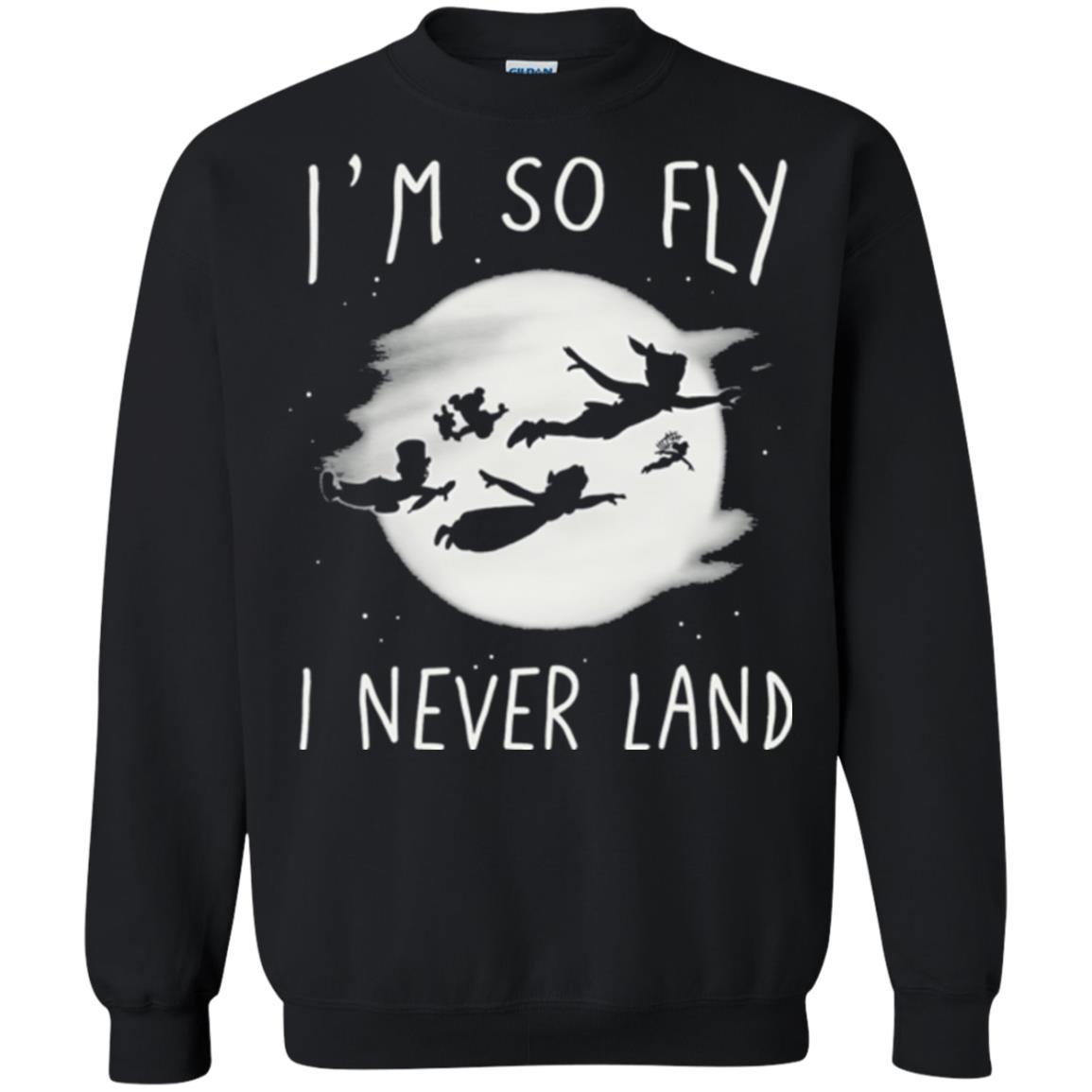 Film T-shirt Peter Pan So Fly Moon Silhouette Graphic Black