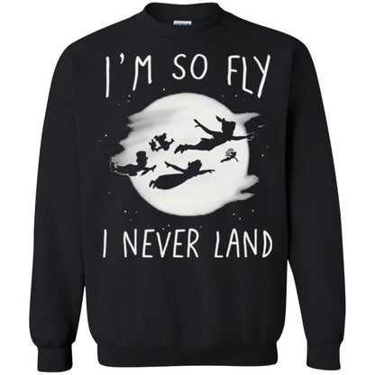 Film T-shirt Peter Pan So Fly Moon Silhouette Graphic Black