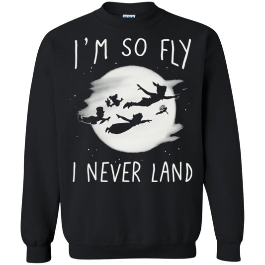 Film T-shirt Peter Pan So Fly Moon Silhouette Graphic Black