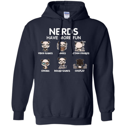 Nerds Have More Fun Video Games Books Action Figures Shirts Navy