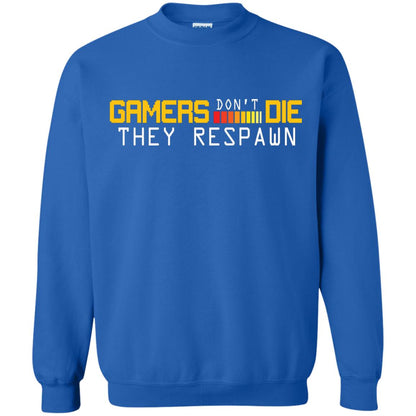 Gamers Don’t Die They Respawn Best T-shirt For Gamer Royal