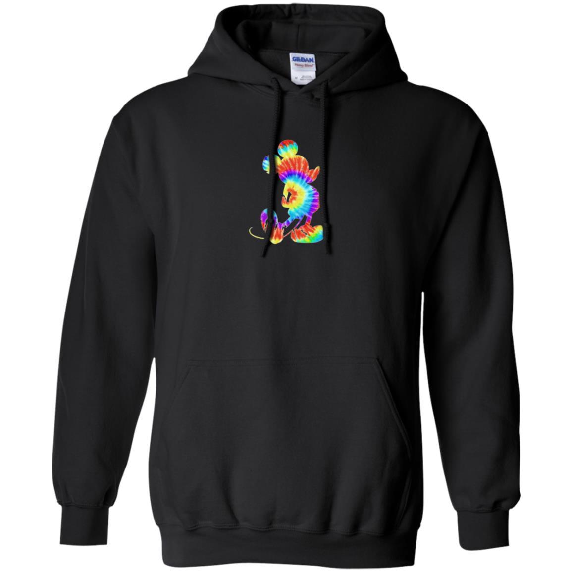 Cartoon T-shirt Tie-dye Mickey Mouse T-shirt Black