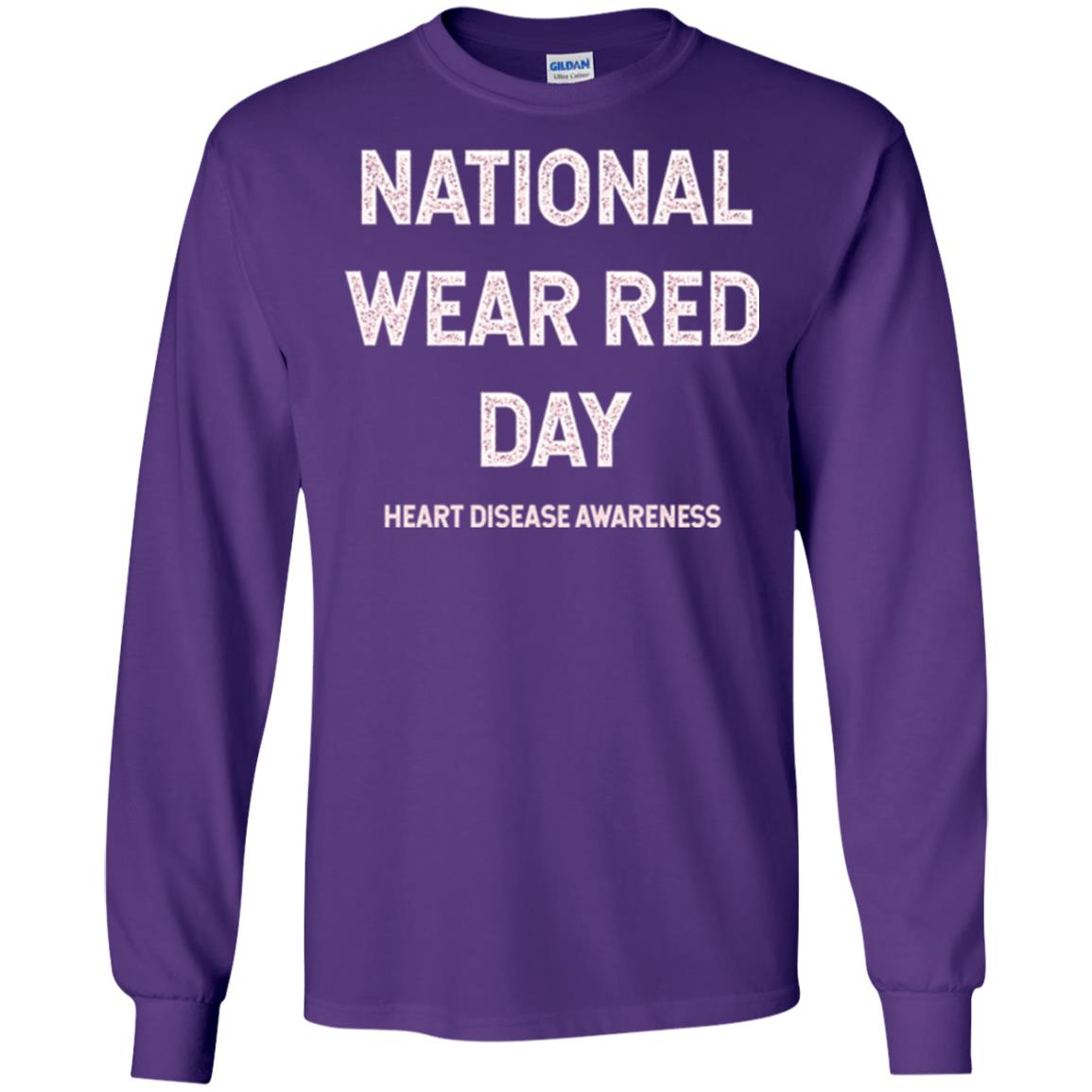 Heart Disease Awareness T-shirt National Wear Red Day Purple