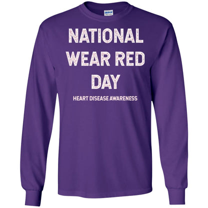 Heart Disease Awareness T-shirt National Wear Red Day Purple