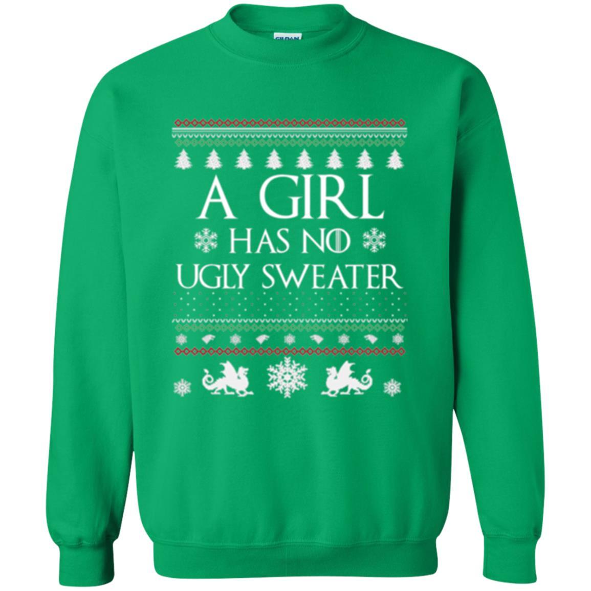 Christmas T-shirt Girl Has No Ugly Sweater Irish Green