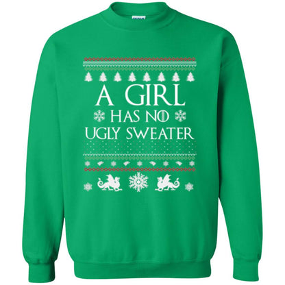 Christmas T-shirt Girl Has No Ugly Sweater Irish Green