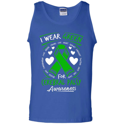Cerebral Palsy Awareness T-shirt I Wear Green Royal
