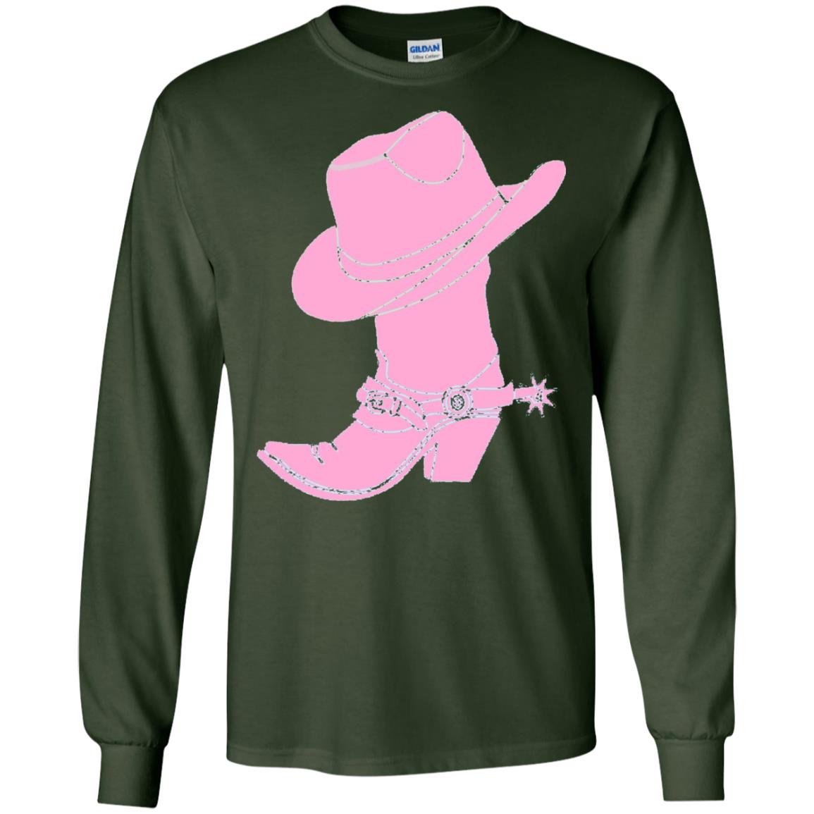 Cowgirl Boots Western Wear T-shirt Forest Green