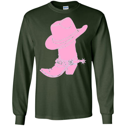 Cowgirl Boots Western Wear T-shirt Forest Green