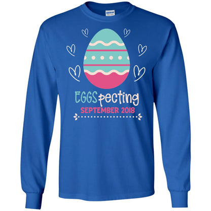Easter Pregnancy Announcement Shirt Eggspecting September 2018 Royal