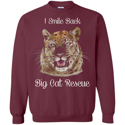 I Smile Back Big Cat Recuse Shirt Maroon