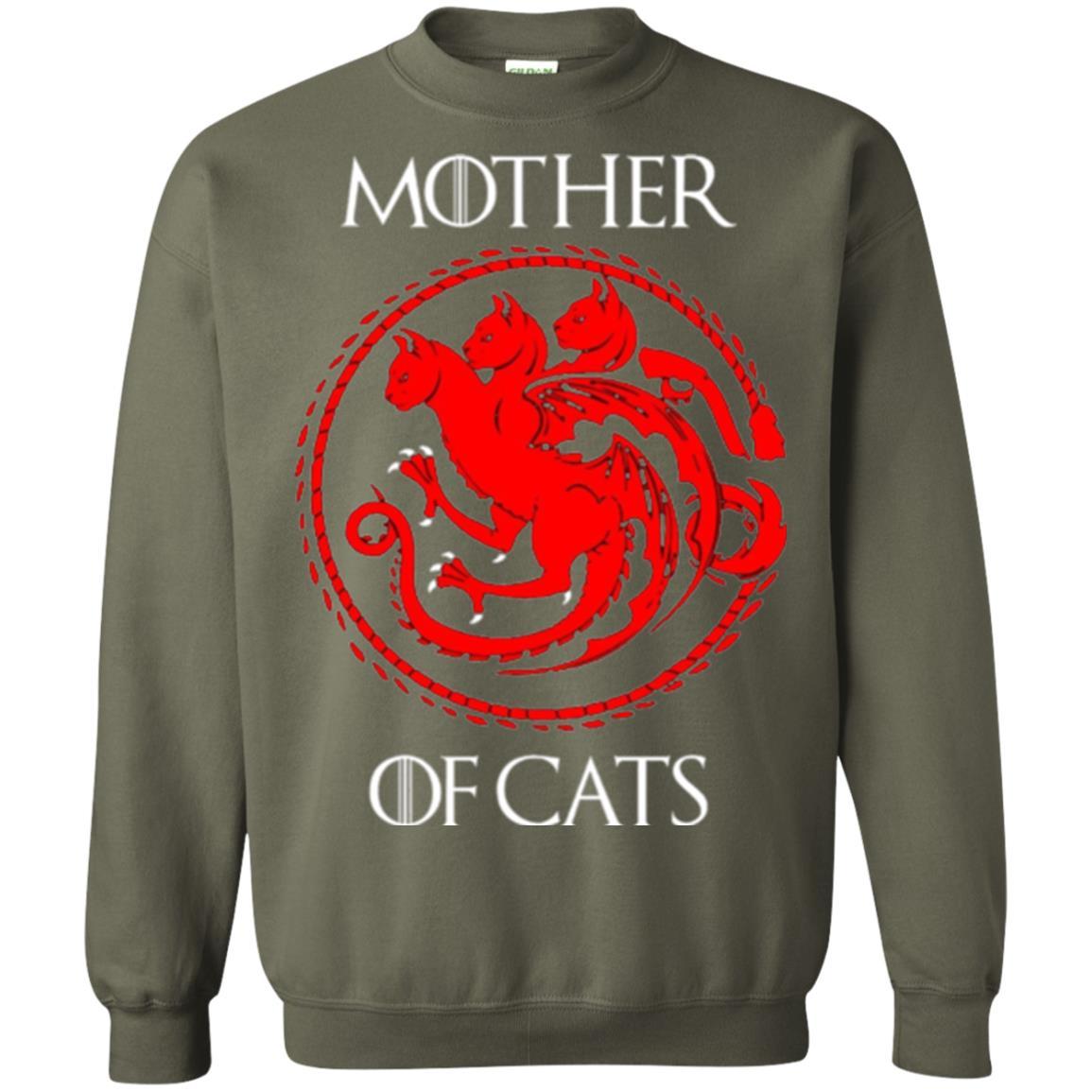 Cat Lover T-shirt Mother Of Cats Hot Military Green
