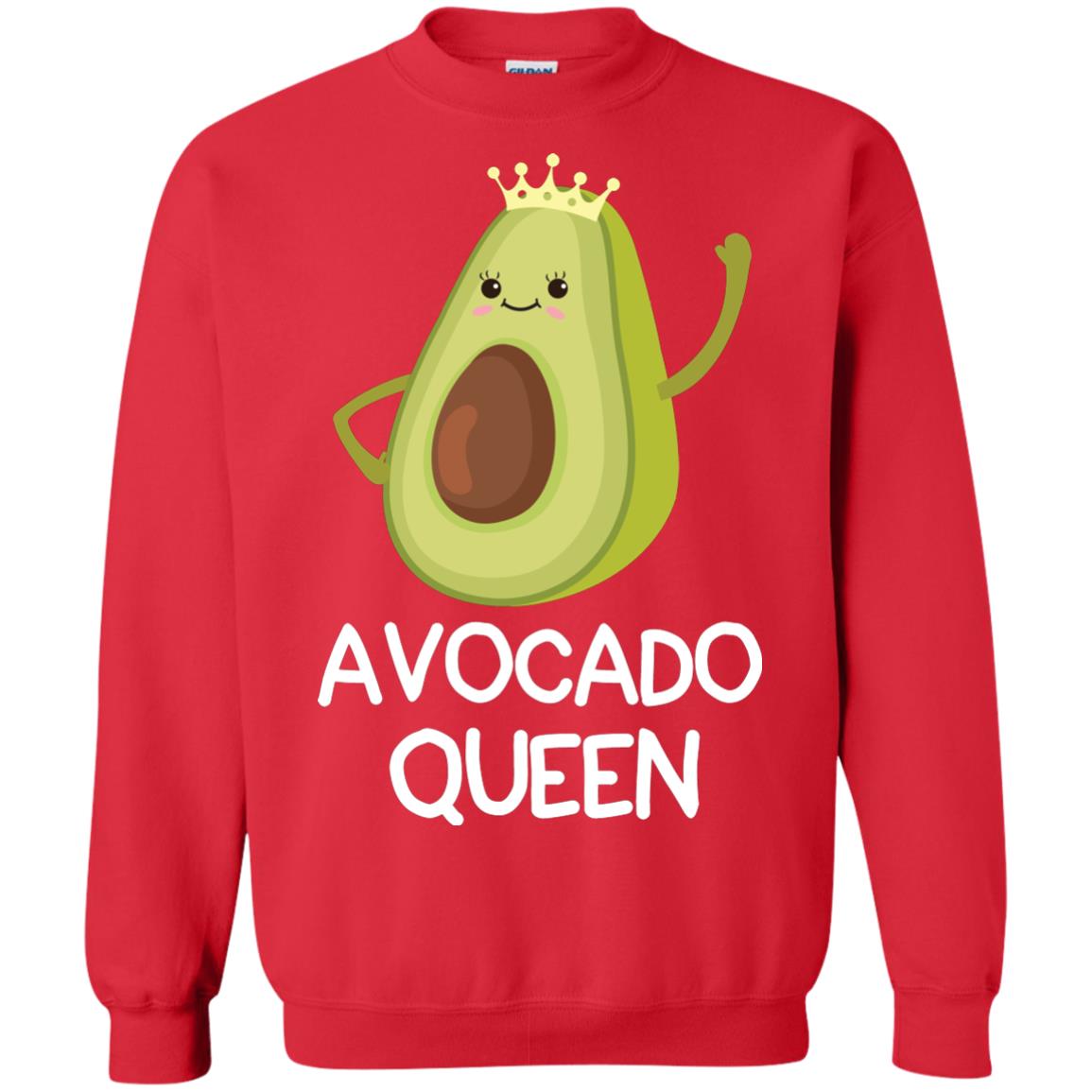 Avocado Queen Vegetarian Shirt For Girls Red
