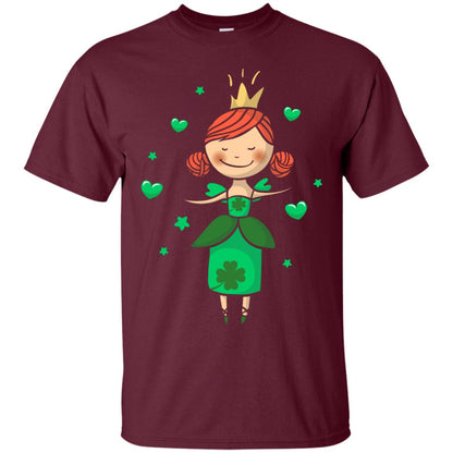 Irish Princess St. Patricks Day Gift Shirt For Girls Maroon