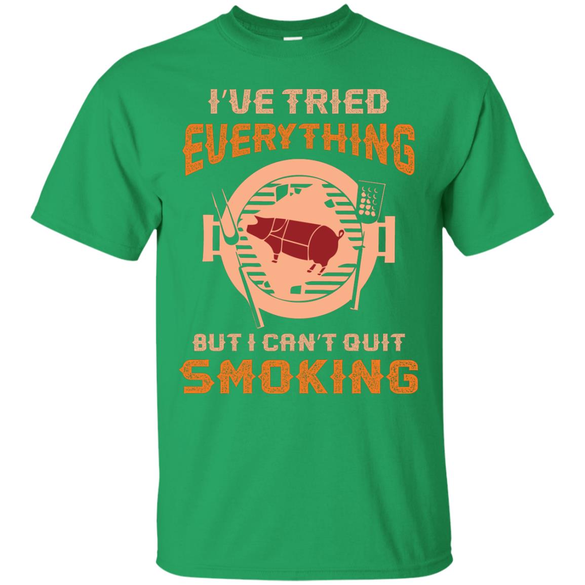 I Can’t Quit Smoking Barbecue Party T-shirt Irish Green