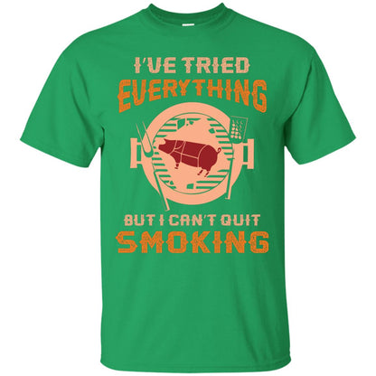 I Can’t Quit Smoking Barbecue Party T-shirt Irish Green