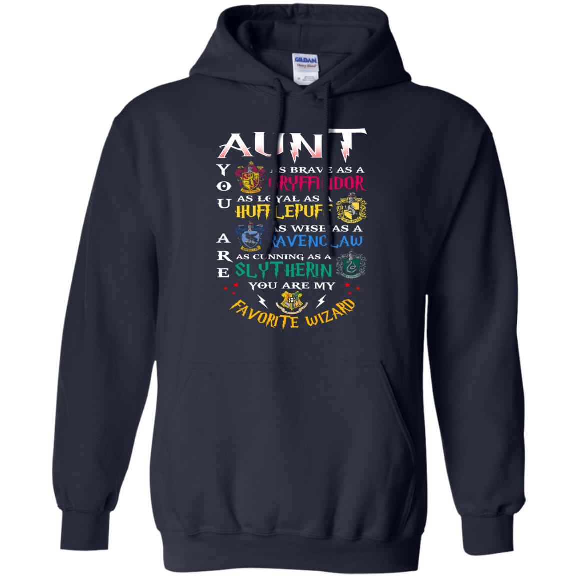 Aunt My Favorite Wizard Harry Potter Fan T-shirtG185 Gildan Pullover Hoodie 8 oz.