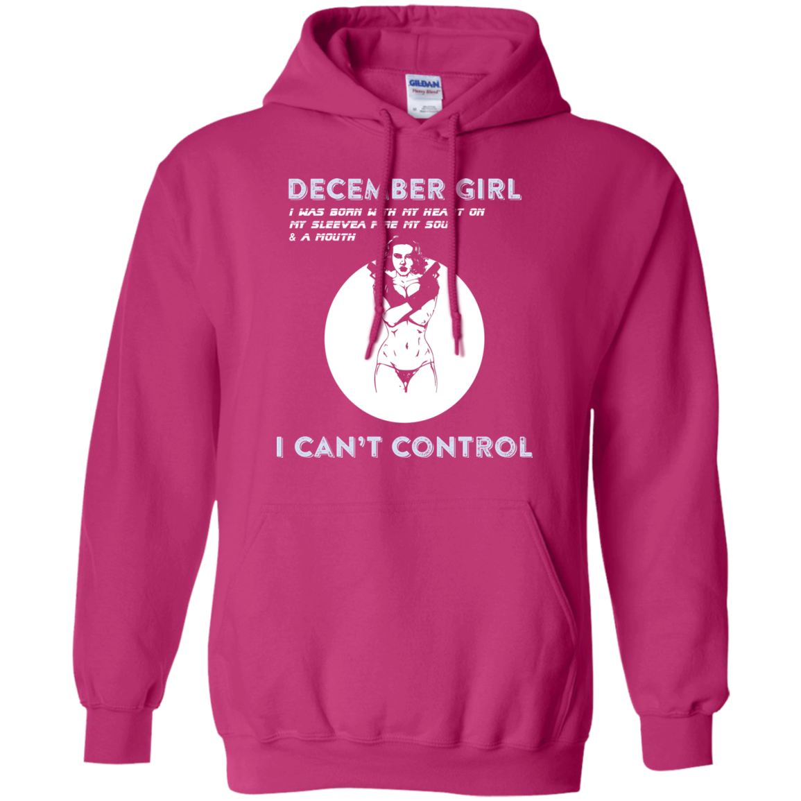 December Girl I Was Born With My Heart T-shirt Heliconia