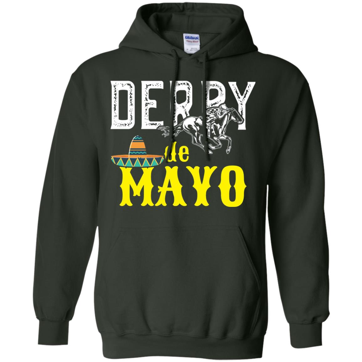 Cinco Derby De Mayo Horse Race Shirt Forest Green
