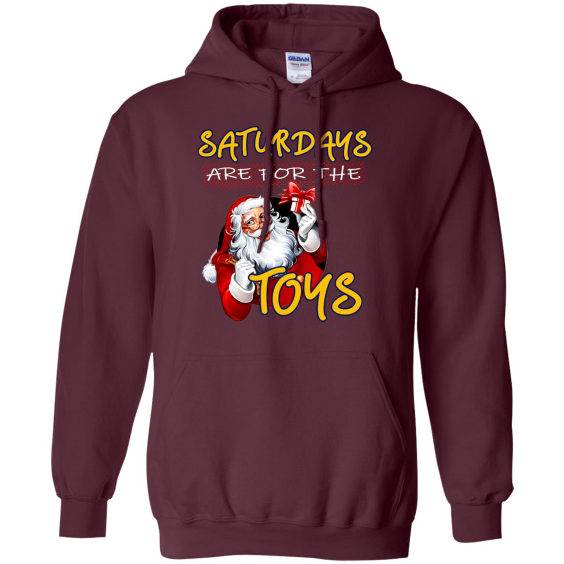 Saturdays Are For The Toys Santa X-mas Gift Shirt Maroon