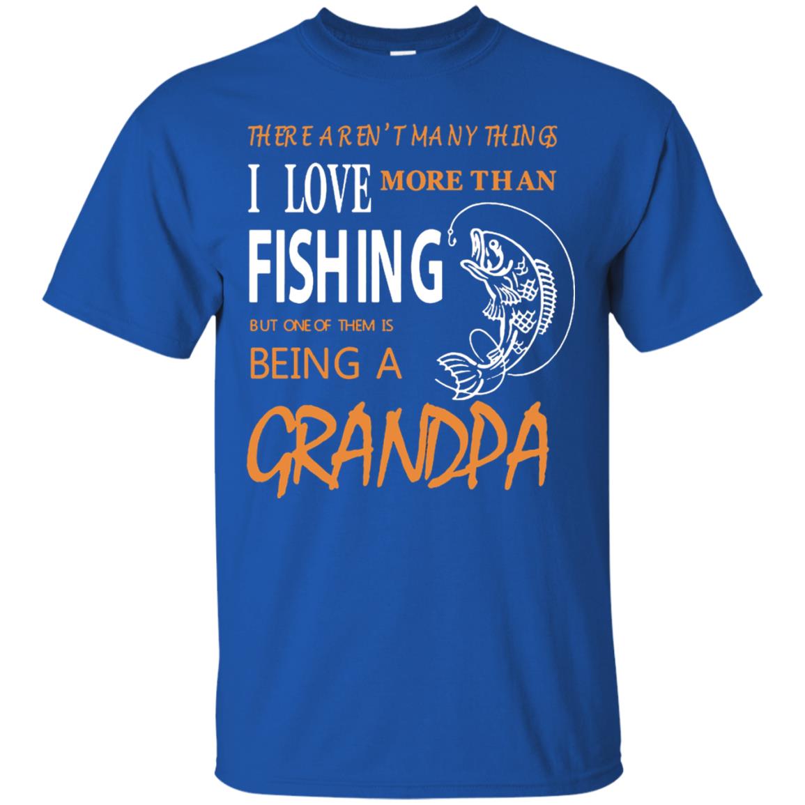 Fishing Buddy Fishing Grandpa T-shirt Love More Than Fishing Royal