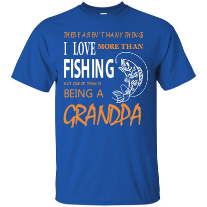 Fishing Buddy Fishing Grandpa T-shirt Love More Than Fishing Royal