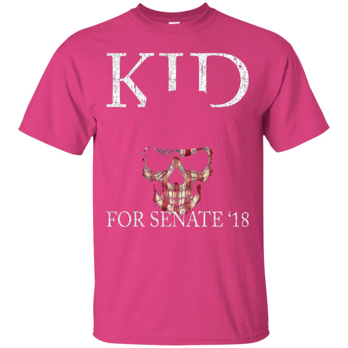 Kid For Senate 2018 Skull Flag And Fedora Rock It T-shirt Heliconia