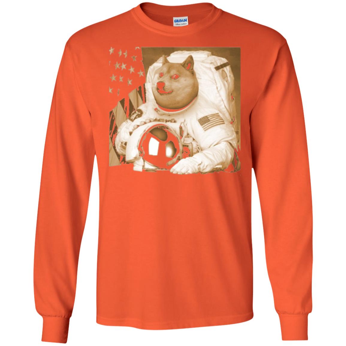 Astronomy T-shirt Dogecoin Moon Astronaut Crypto Orange