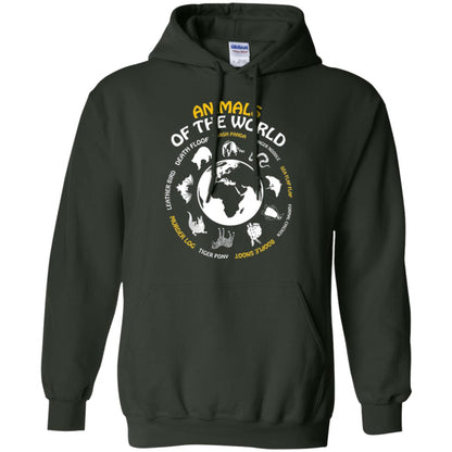Save The Animals T-shirt Rare Animals Of The World Forest Green