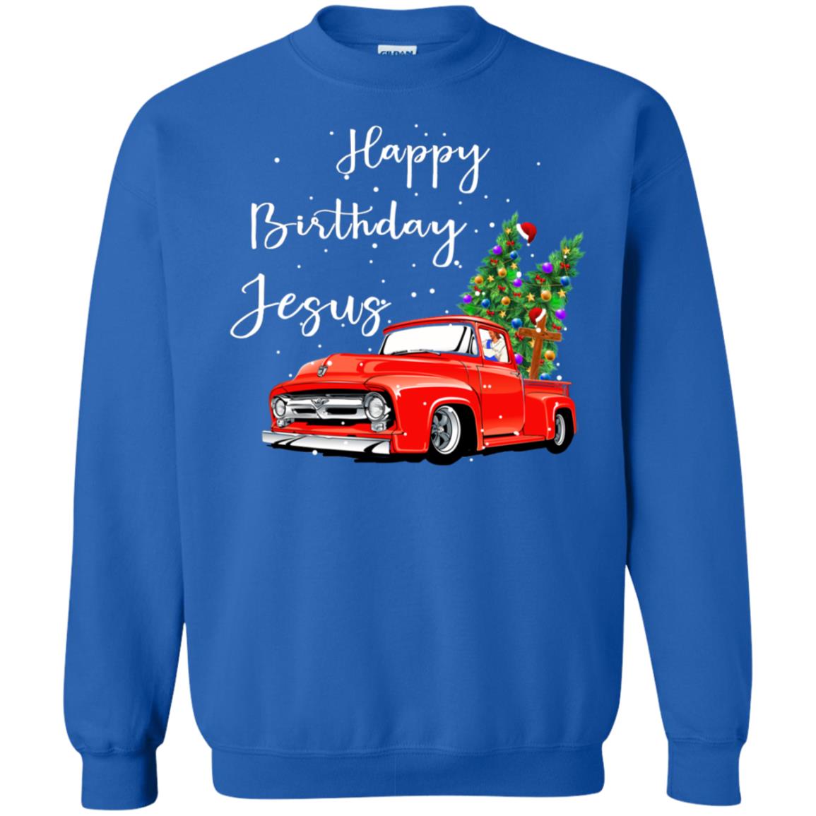 Happy Birthday Jesus Christian Christ X-mas Gift Shirt Royal