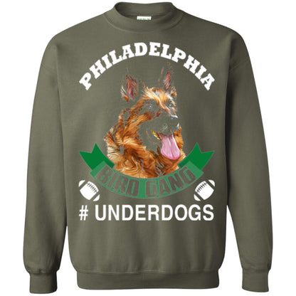 Football Lover T-shirt Philadelphia Bird Gang Underdogs 2018 Military Green