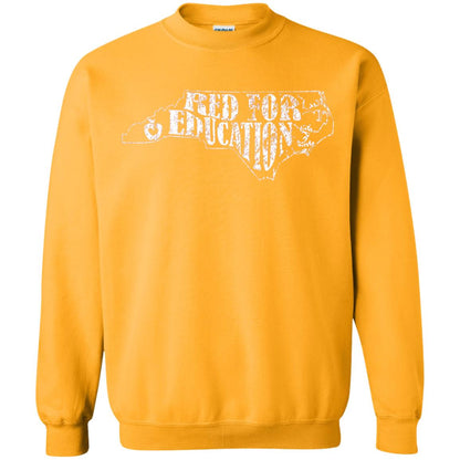 Distressed North Carolina Nc Red For Educator Shirt Gold