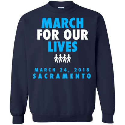 March For Our Lives March 24 2018 Sacramento Anti Gun T-shirt Navy