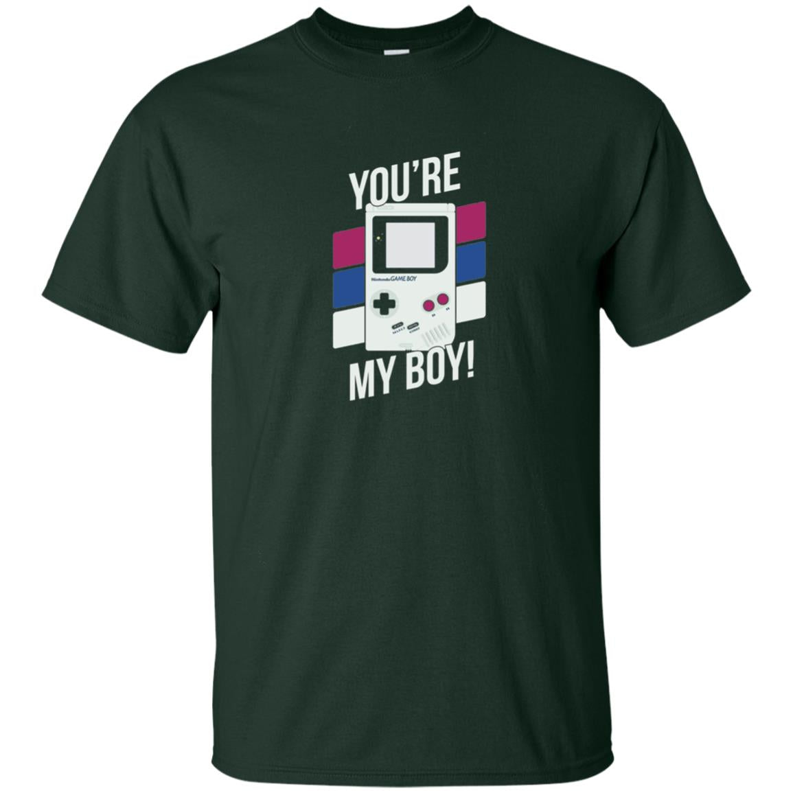 You_re My Boy Stripe Graphic Game Shirt For Boy Forest