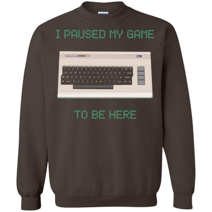 Retro Gamer T-shirt I Paused My Game To Be Here Dark Chocolate