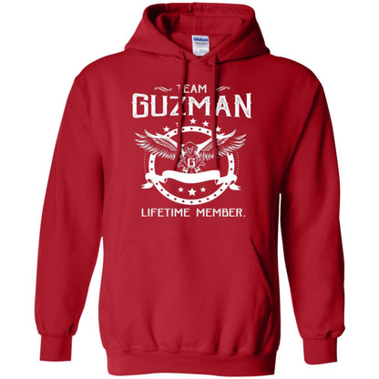 Family T-shirt Team Guzman Lifetime Member Red